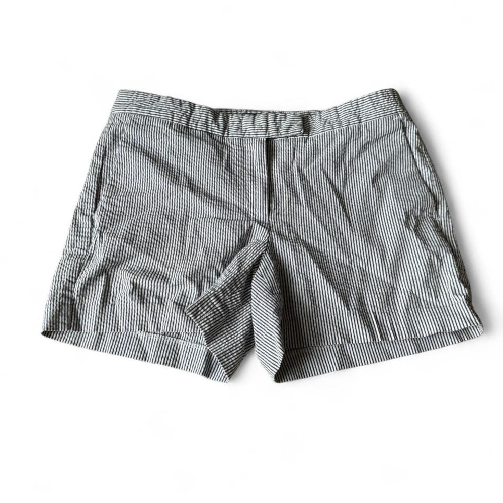 Ann Taylor White & Blue Striped Shorts